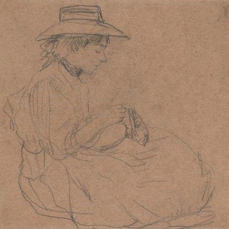 Girl Sewing
