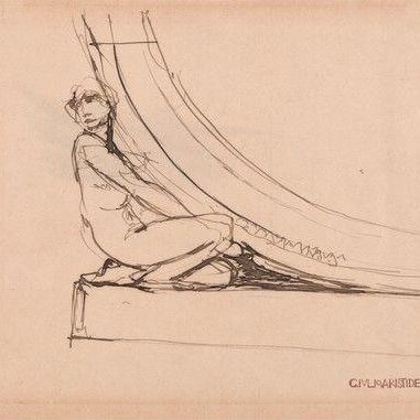 Study of a Crouching Woman