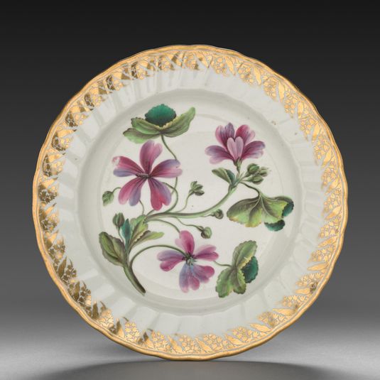Plate from Dessert Service: Althaea Marsh Mallow