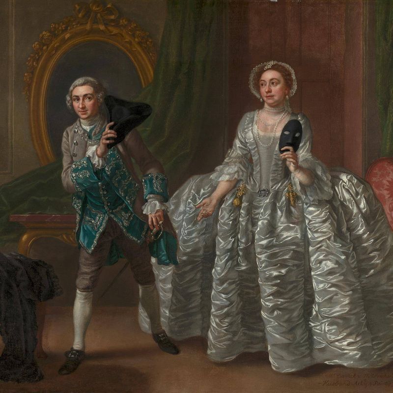David Garrick and Hannah Pritchard (née Vaughan) in Benjamin Hoadly's "The Suspicious Husband"