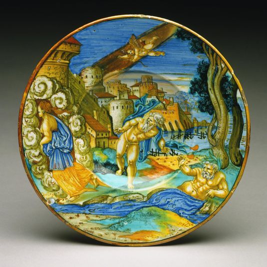 Plate with Arethusa Fleeing Alpheus