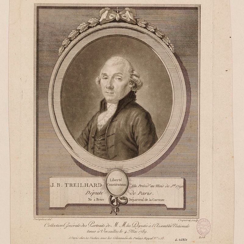 J.B. Treilhard. Elu Présid(t) au mois de J(et) 1790 / Député de Paris [...].