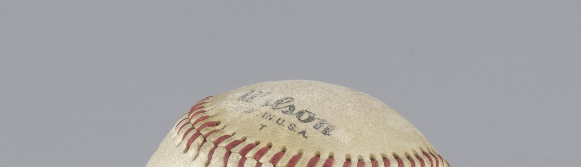 Baseball stamped with the Negro American League logo
