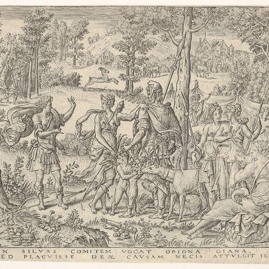Diana accepts the huntsman Orion into her company (Diane admettant en sa compagnie le chasseur orion)