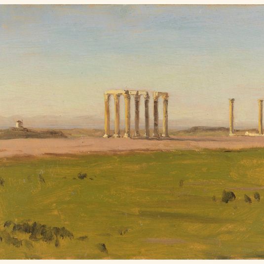 Study of the ruins of the Temple of Olympian Zeus