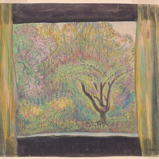 Landscape Seen through a Window