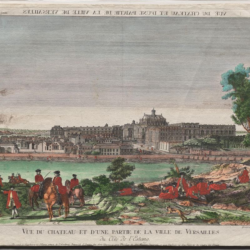 Vue du Chateau et d'une Partie de la Ville de Versailles