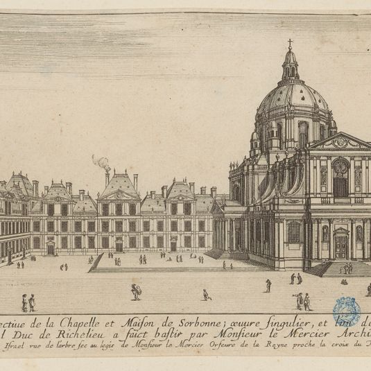 Vue et perspective de la Chapelle et Maison de Sorbonne