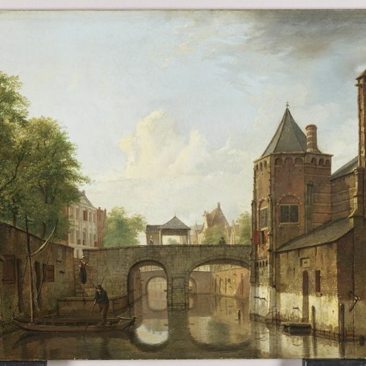 The Old Canal in Utrecht. Composite view
