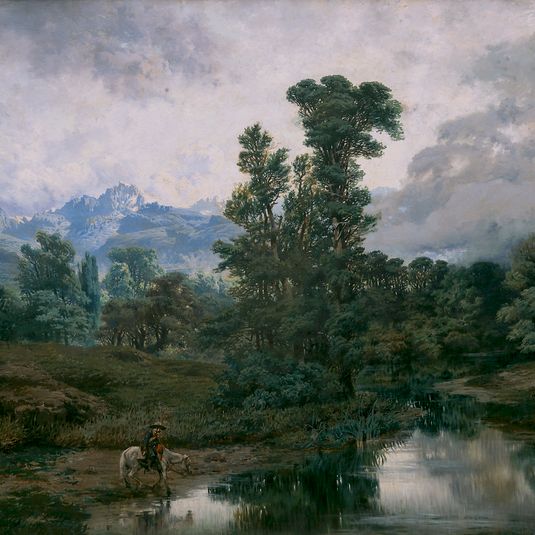 Landscape at El Pardo, Mist rising