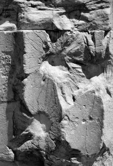 The Parthenon. Detail of a column drum.