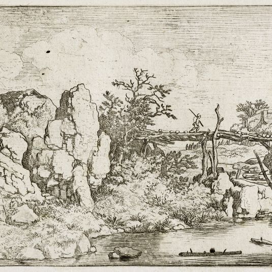 Les Deux solives sur l'eau (Bartsch 56)