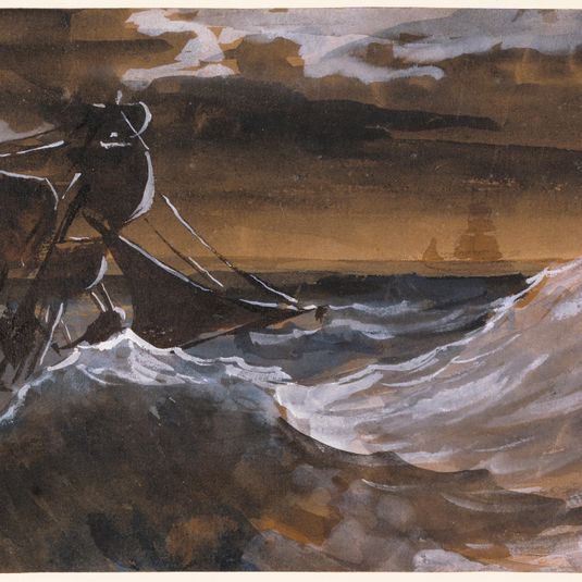 Sailboat on a Raging Sea