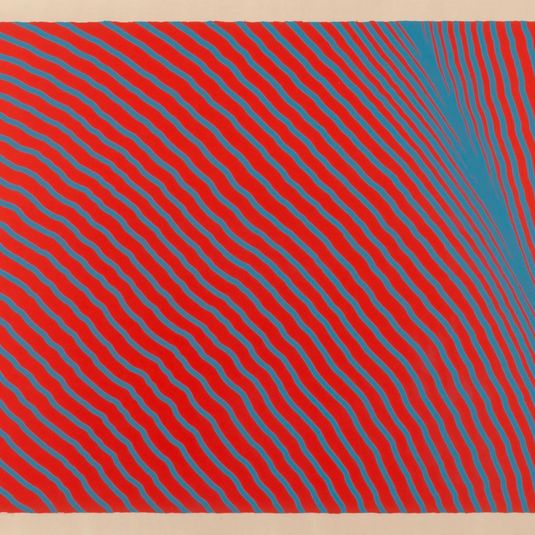 Blue on Red