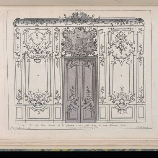 Wainscoting with Double Door, Nouveaux desseins de Lambris (New Wainscoting Designs)