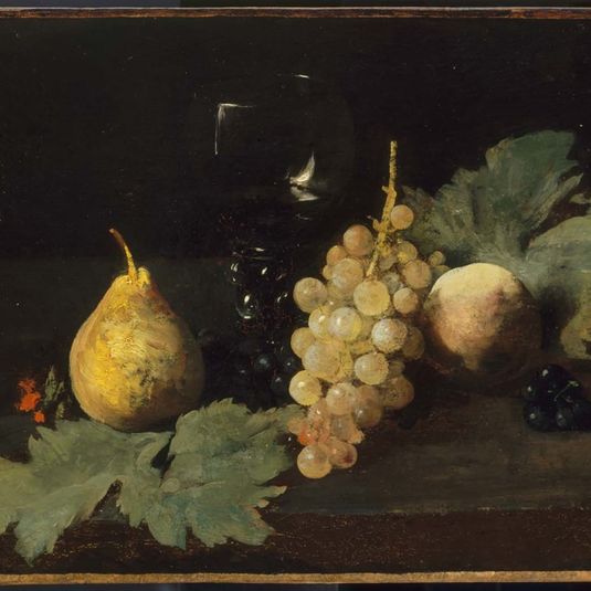 Fruit and a Wineglass