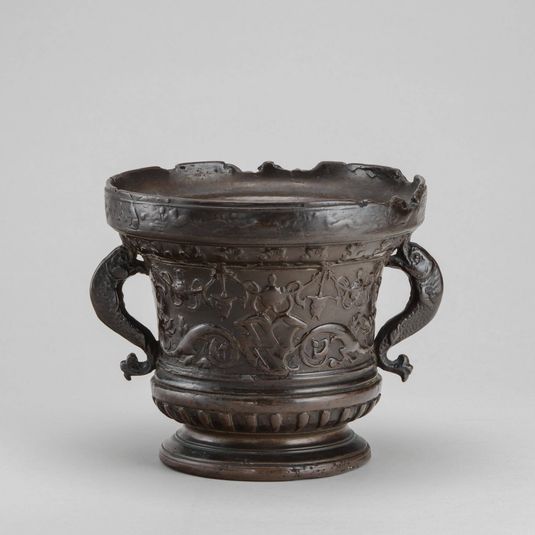 Mortar with Dolphin-shaped Handles