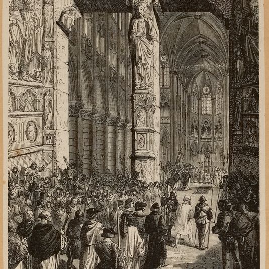 Raymond VII de Toulouse fait amende honorable à l'église Notre-Dame de Paris (12 avril 1229)
