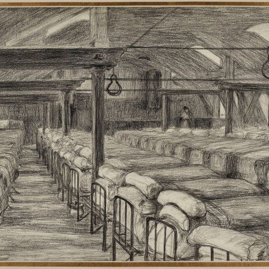 Prison de Saint-Lazare : le grand dortoir vide