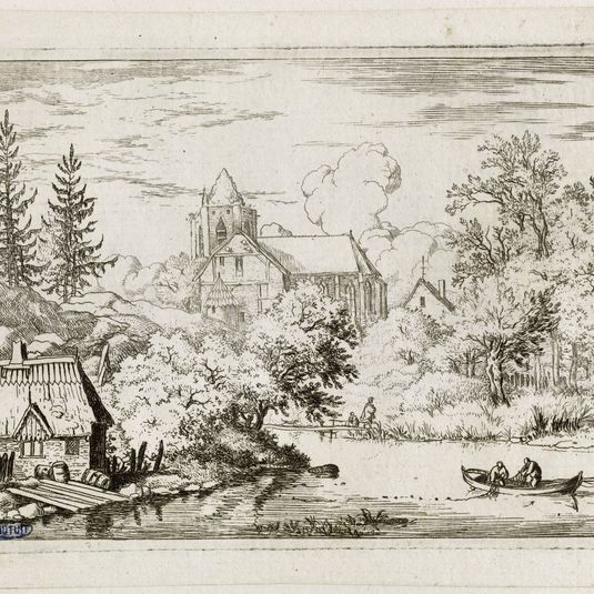 Les Tonneaux et les planches au bord de l'eau (Bartsch 65)