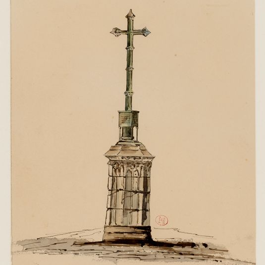Le cimetière des Saints-Innocents, copie de croix d'après les relevés de Bernier, n°9.