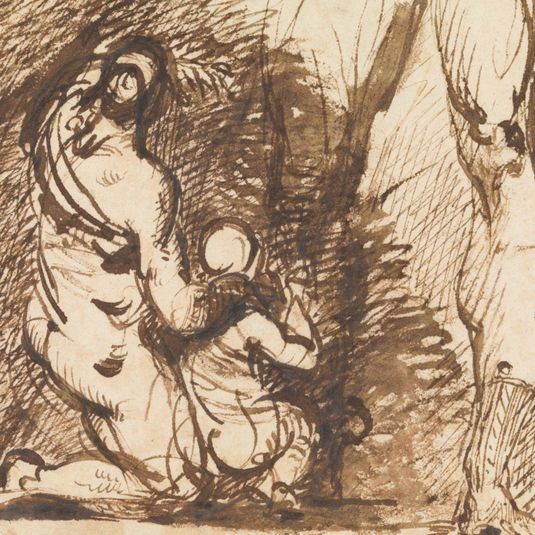 Study of Two Figures and Two Legs