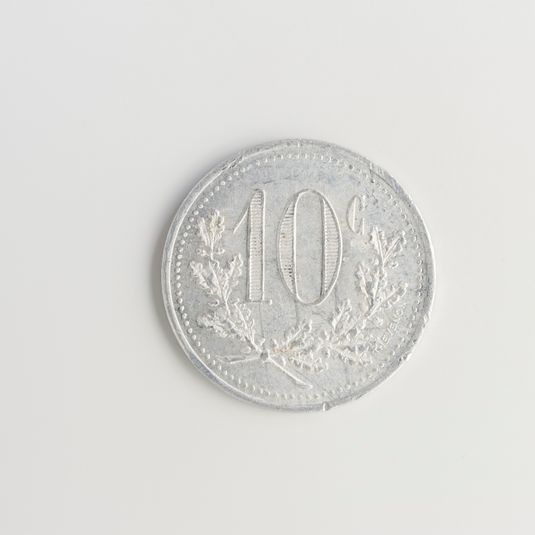 Bon pour 10 centimes de franc de l'Union commerciale d'Hirson, 1921