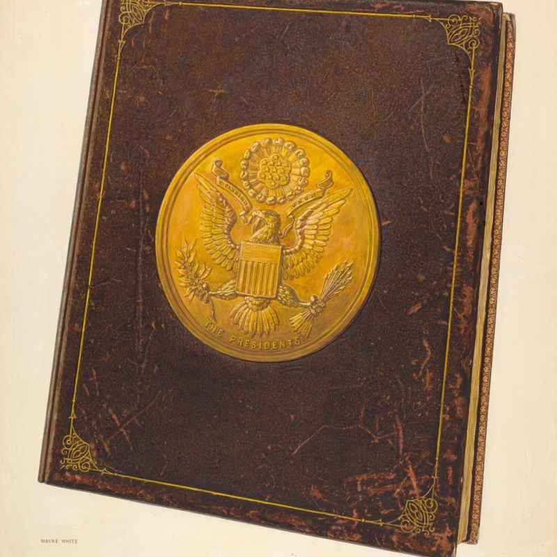 Book with U.S. Seal on Cover