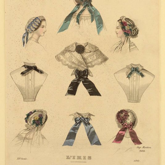 Fashion Plate no. 308 from L'Iris, Moniteur des Modes