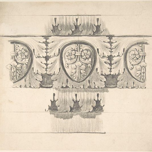 Classical Design Element with Leaves and Vines