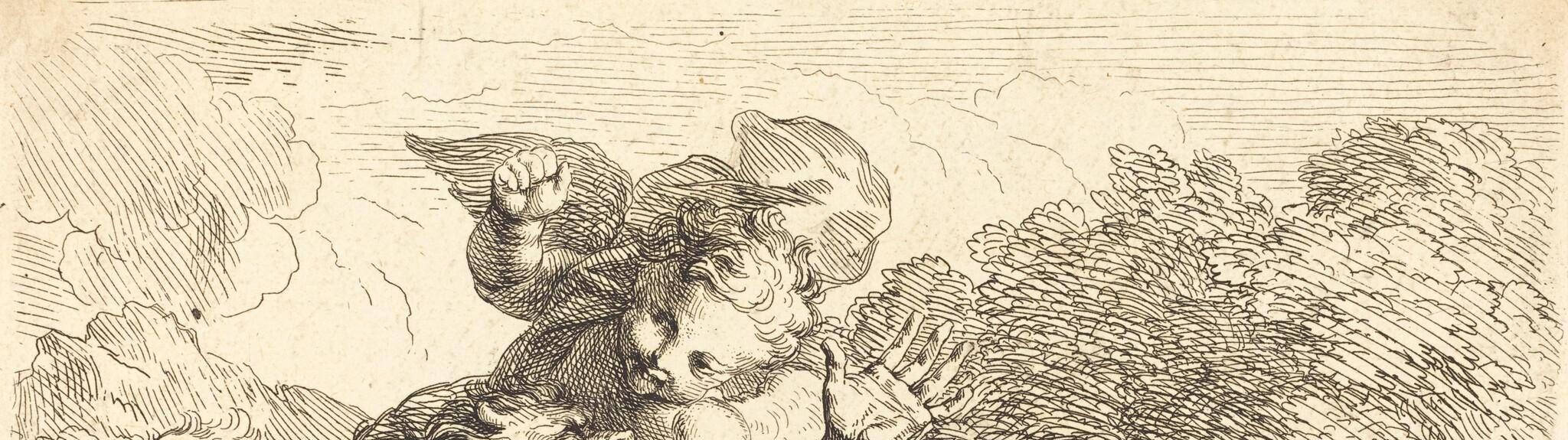 Pan Overcome by Putti