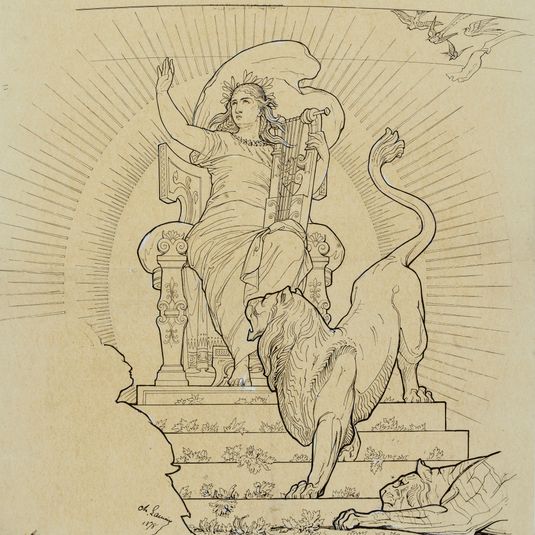 Etude pour le décor de la salle des fêtes de l'ancien palais du Trocadéro : L'Harmonie