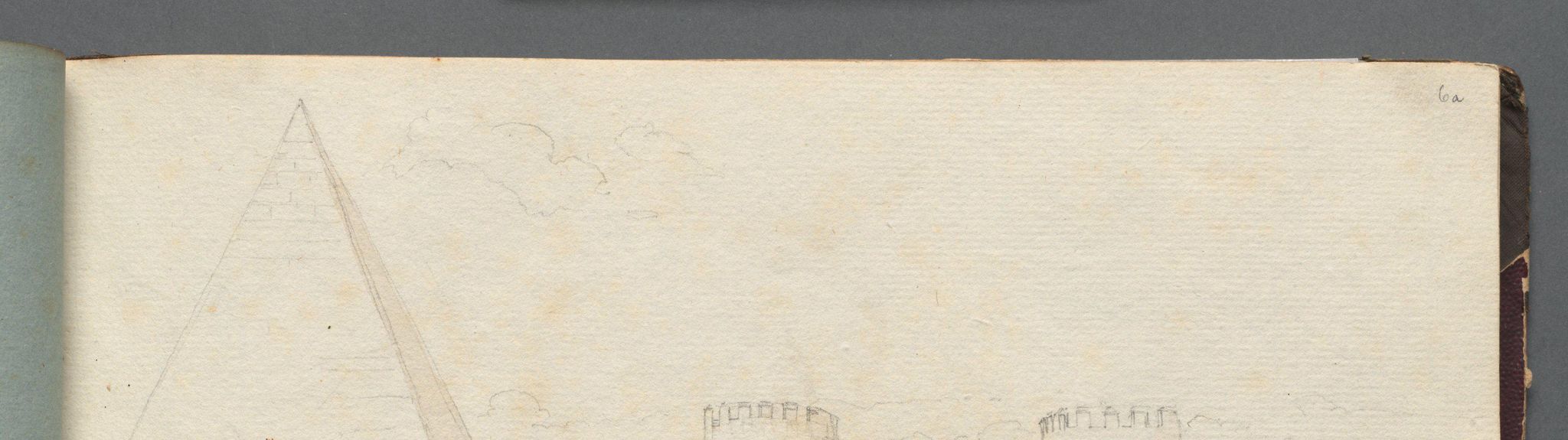 Album with Views of Rome and Surroundings, Landscape Studies, page 06a: "Rome von der Porta St. Paolo"