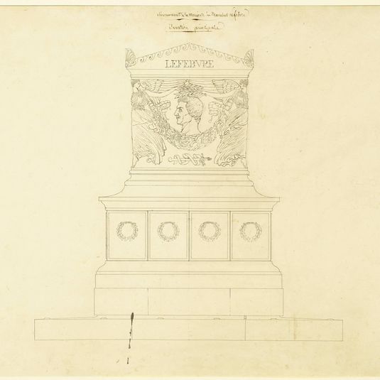Monument à la mémoire du Maréchal Lefebvre : élévation principale