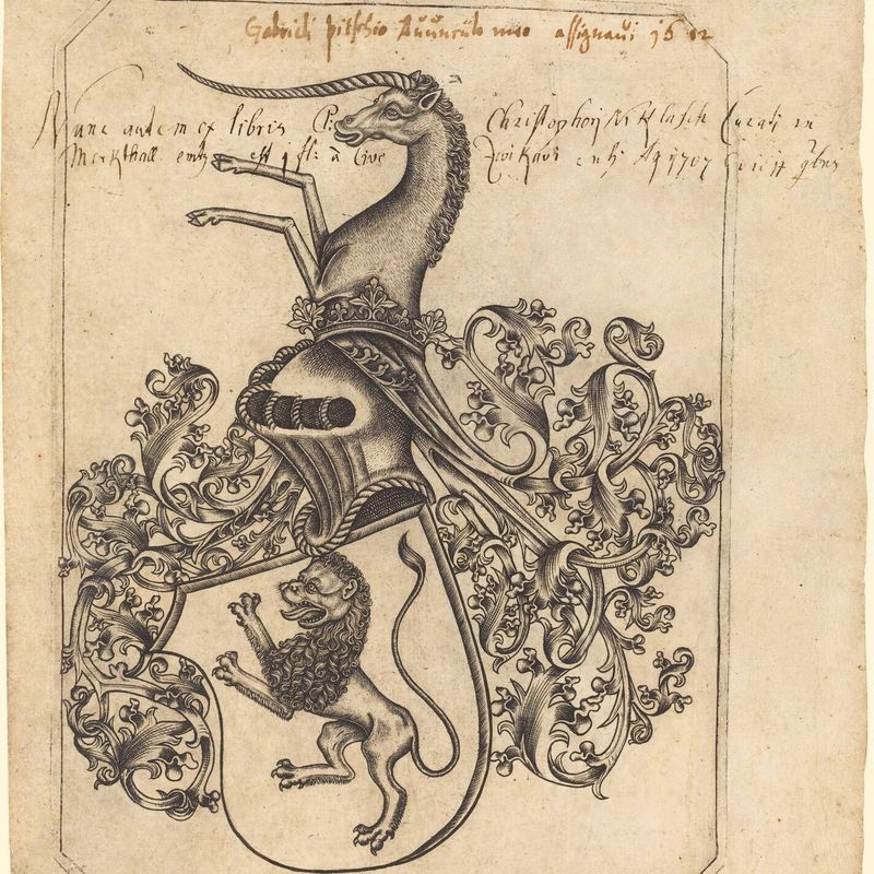 Coat of Arms with a Lion and Unicorn