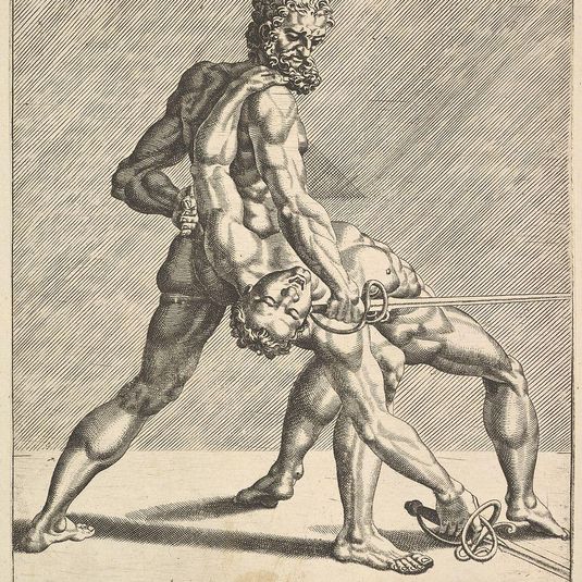 Two Fencers, from Fencers, plate 8