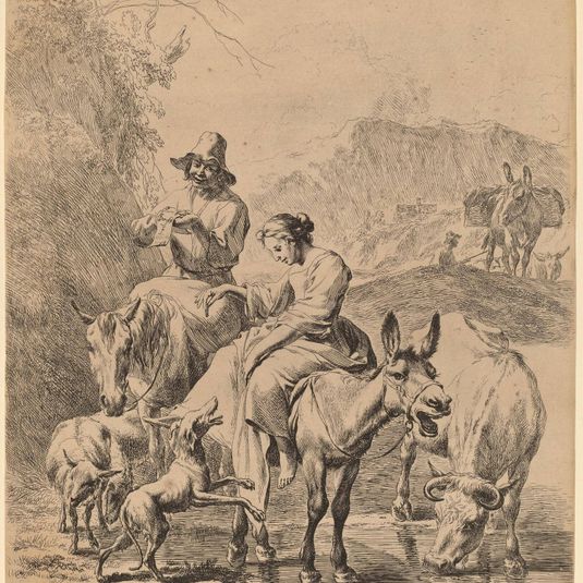 Shepherdess on a Donkey
