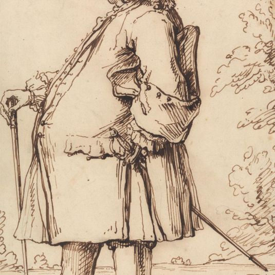 Corpulent Man, with Tricorn Hat Under His Arm