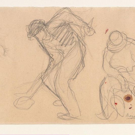 Study for "The Street Pavers": Two Workmen