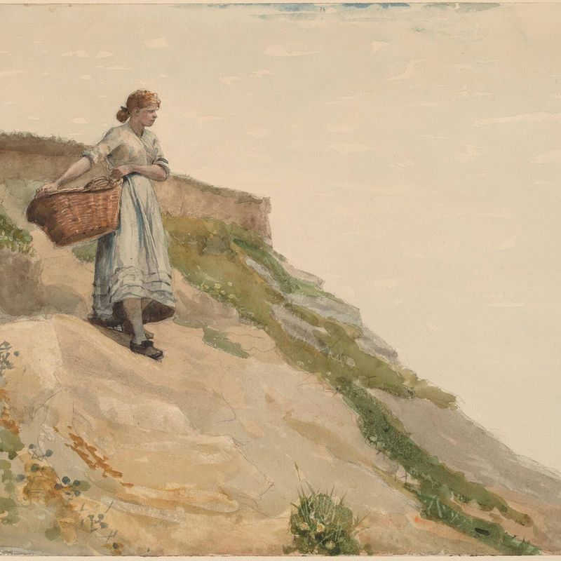 Girl Carrying a Basket