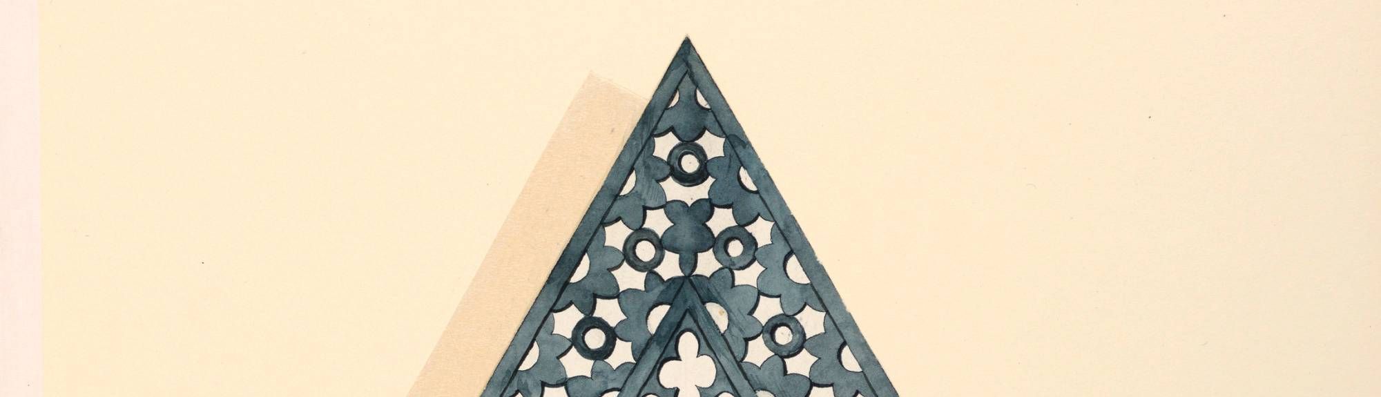 Design for pierced marble grillework