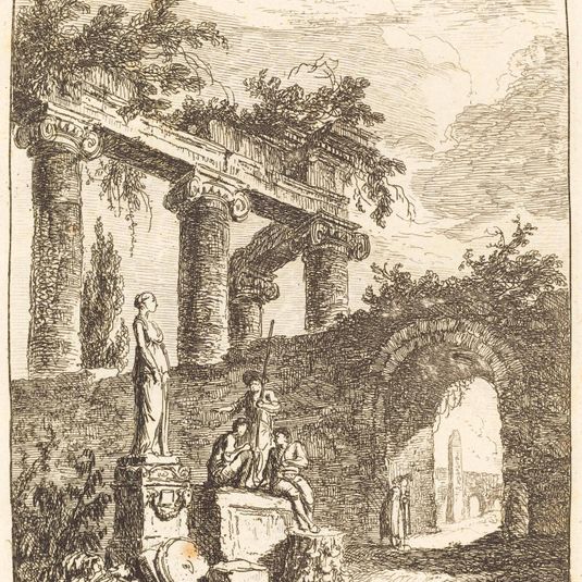 The Statue before the Ruins