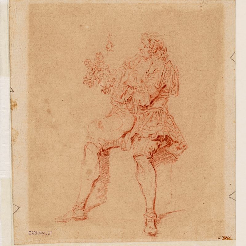 Homme avec un bouquet