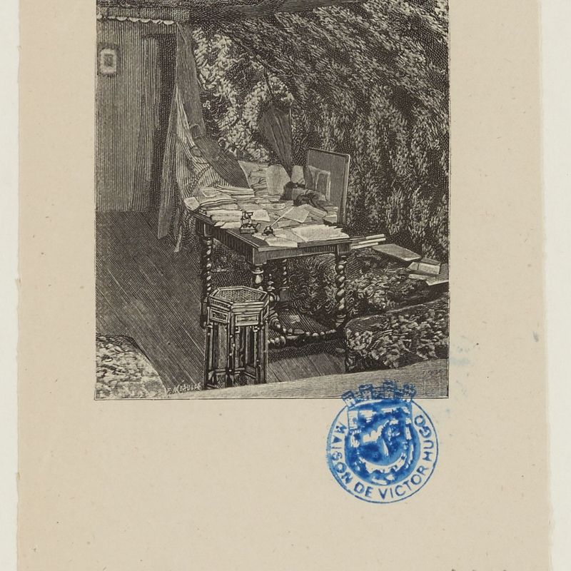 Actes et paroles, Pendant l'exil, 1865, Emily de Putron : Le cabinet de travail à Hauteville-House