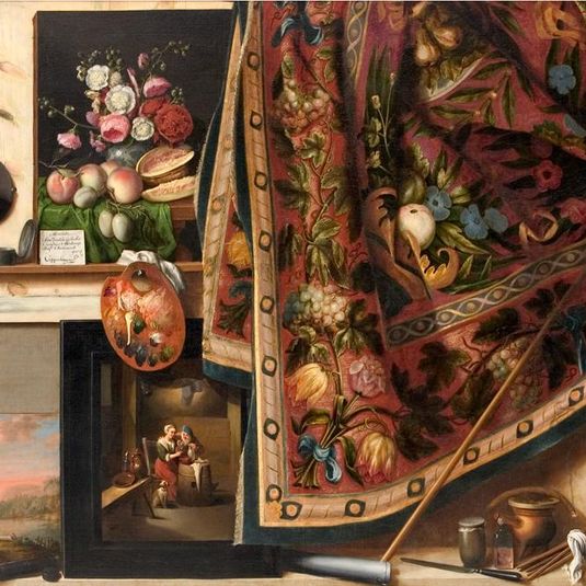 Trompe l'oeil. A Cabinet in the Artist's Studio