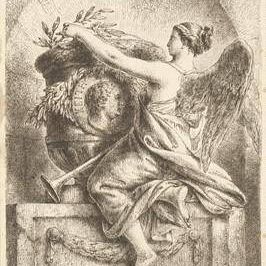 The Goddess of Fame Placing a Laurel Wreath on the Memorial to General Keith