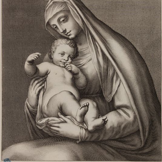 La Sainte Vierge et l'Enfant Jésus d'après le Cangiage (Dutuit p. 28, Le Blanc 13)