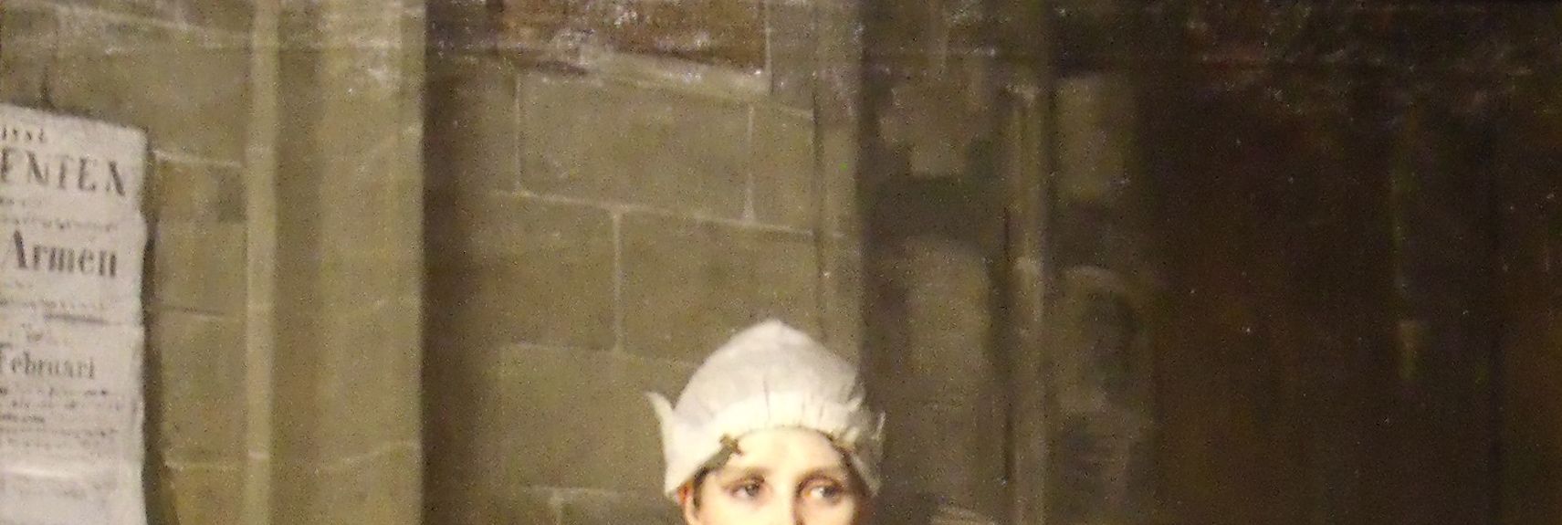 A woman with her three children at church