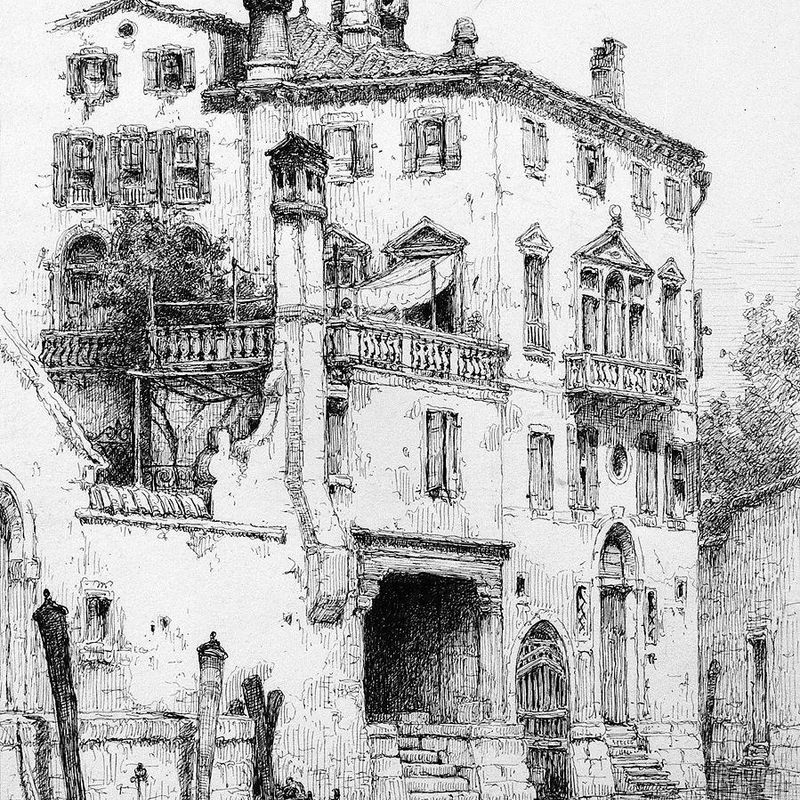 Sketch of Houses near SS. Giovanni e Paolo, Venice