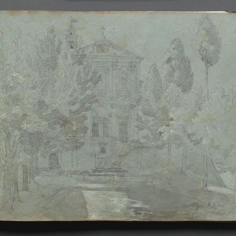 Album with Views of Rome and Surroundings, Landscape Studies, page 05a: "Saint Isidoro"